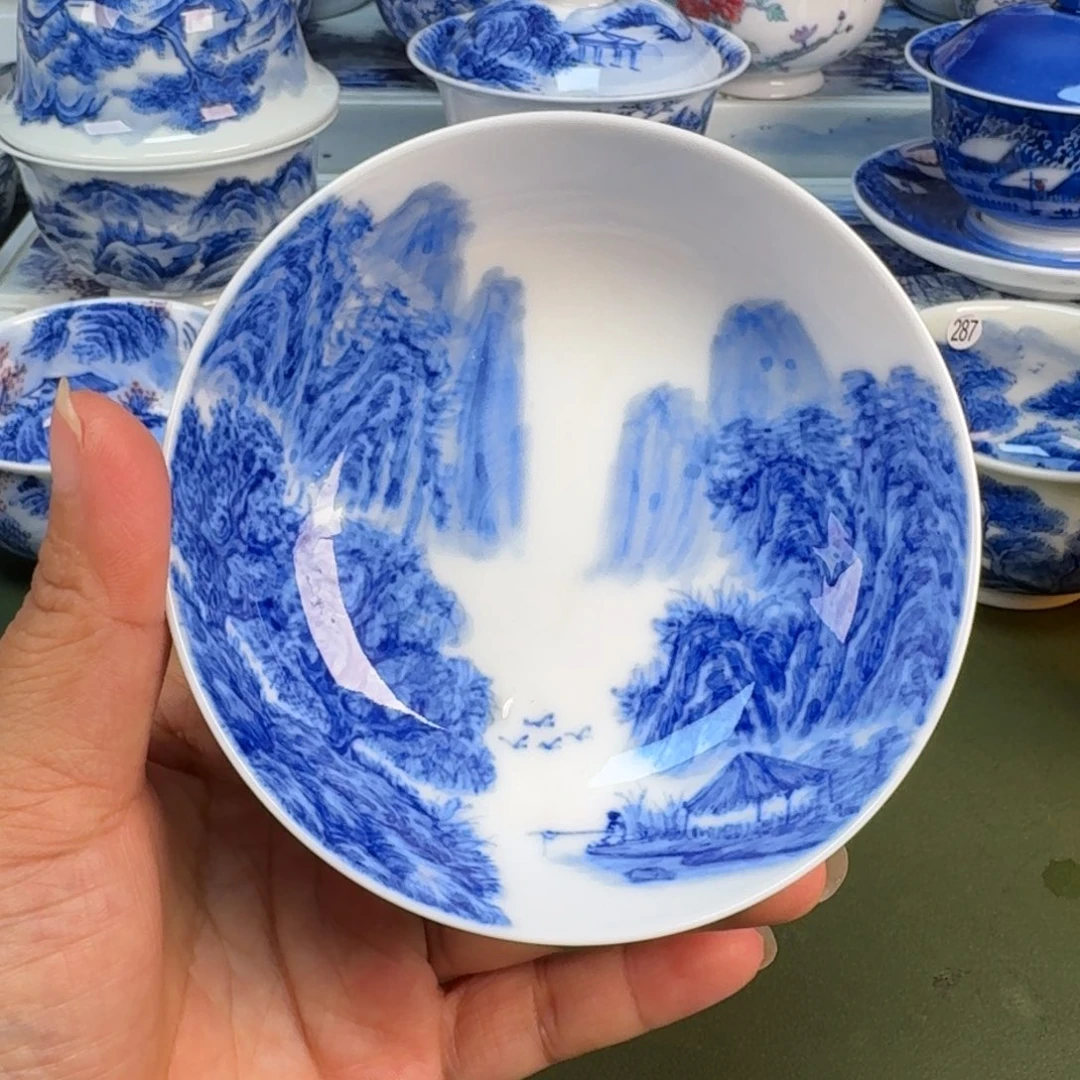 景德镇纯手绘茶具具圆圆258