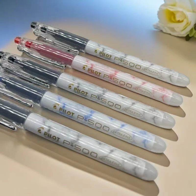 正品PILOT百乐P500金标限定款0.5速干中性笔笔杆学生刷题办公笔