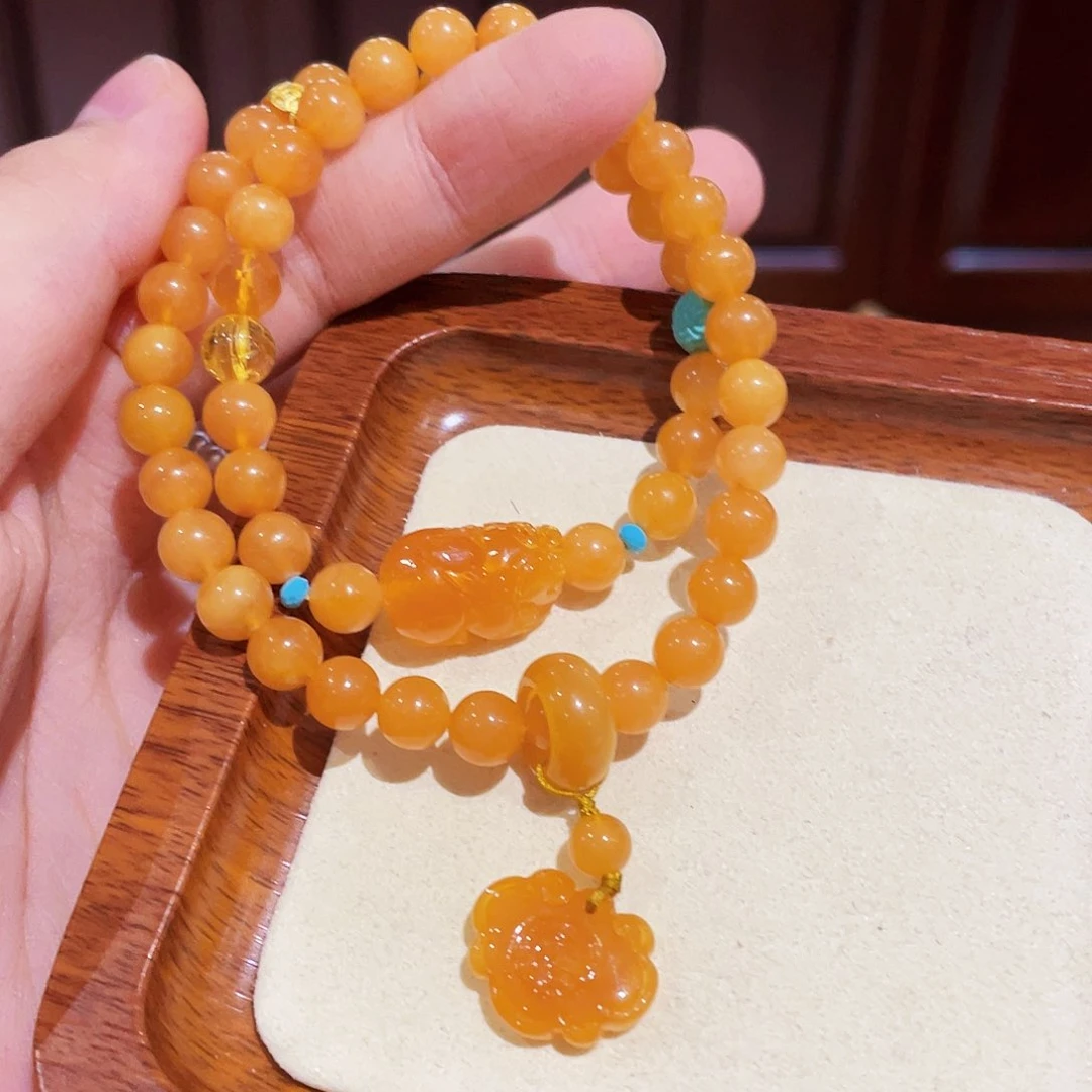 蜜蜡手链未镶嵌手串