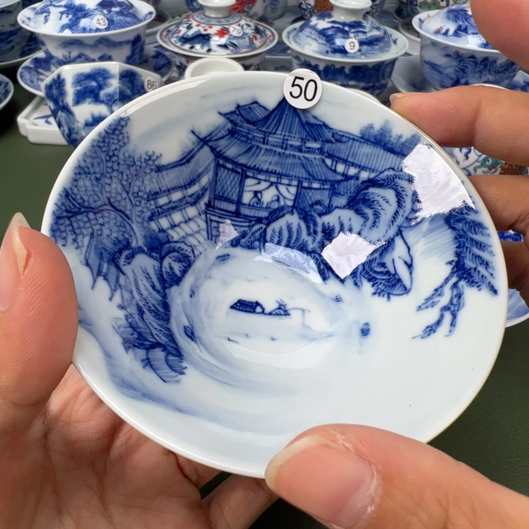 陶瓷景德镇纯手工纯手绘茶具木木50