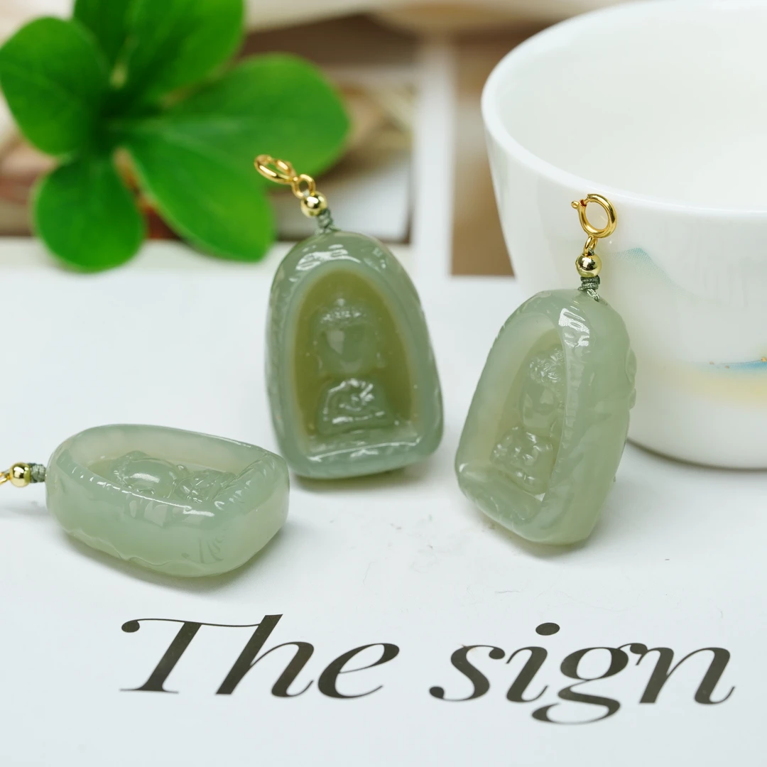 【小北好物】S925银和田玉吊坠约19*26mm【多样性发一件】2QH182X80