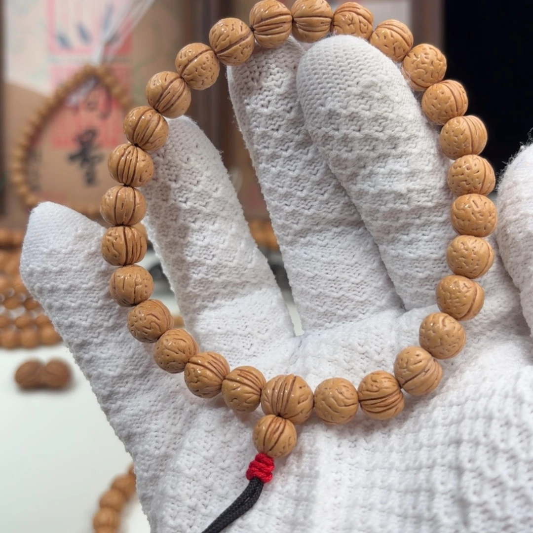 桃核手串1.0「矮桩小奶豆」野生桃核手持