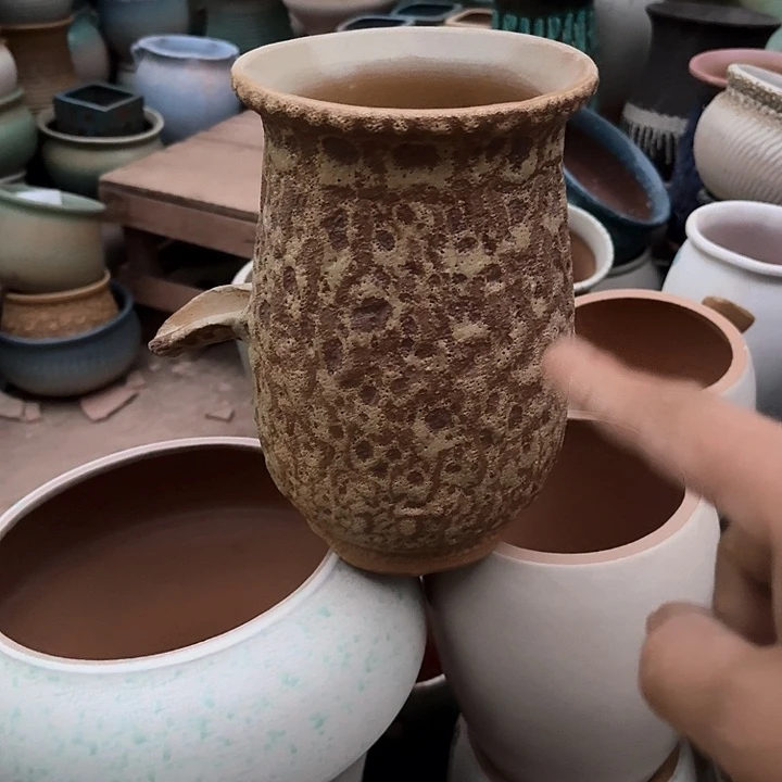 红陶微瑕花盆处理来啦