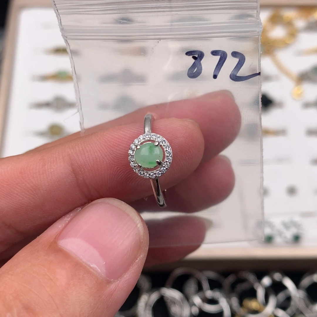 翡翠未镶嵌戒指872