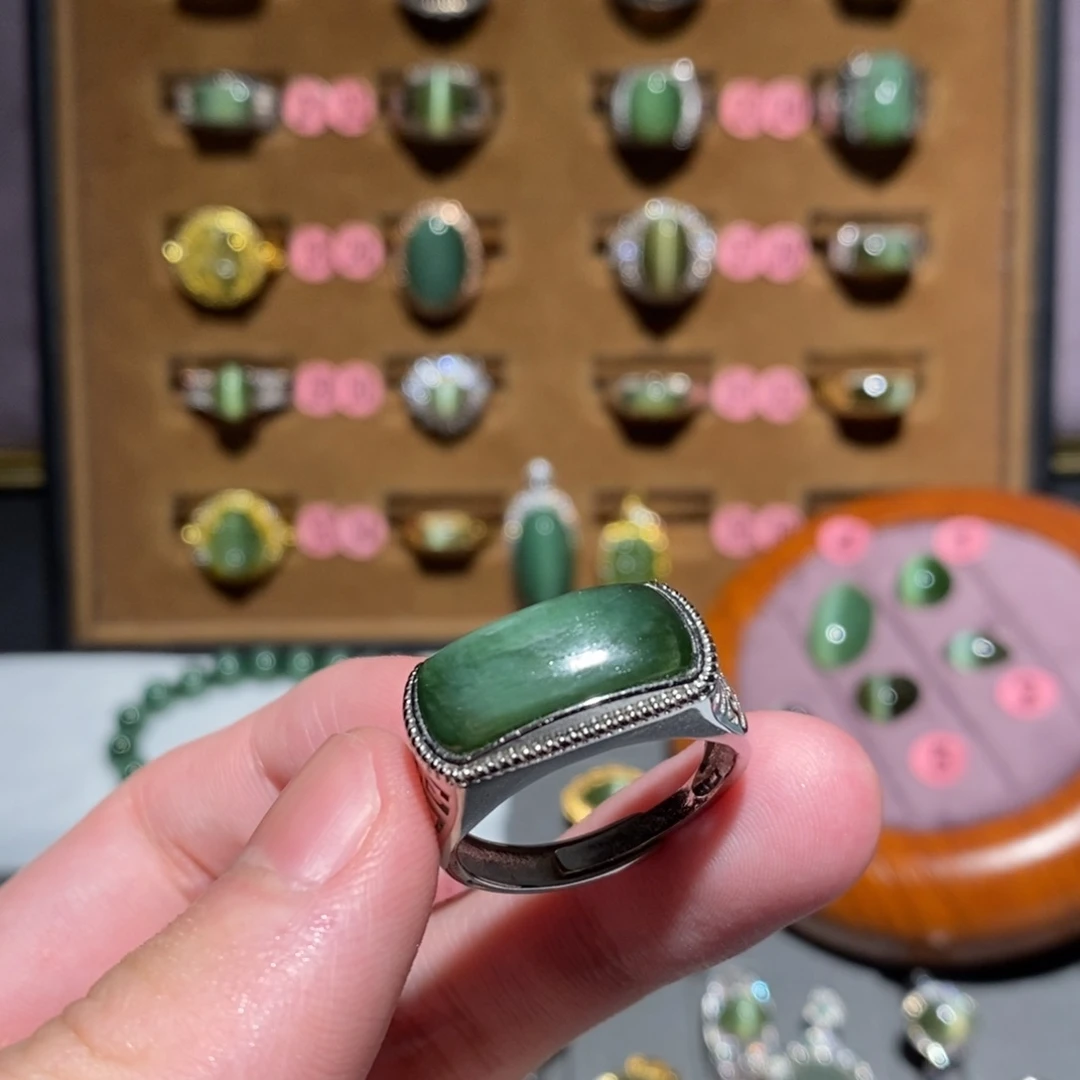 和田玉未镶嵌戒指