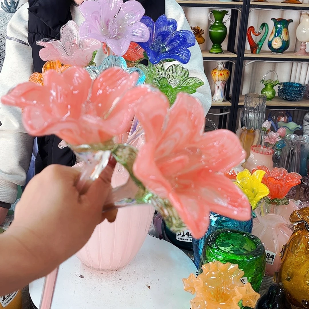 2朵百合 家悦琉璃工艺品