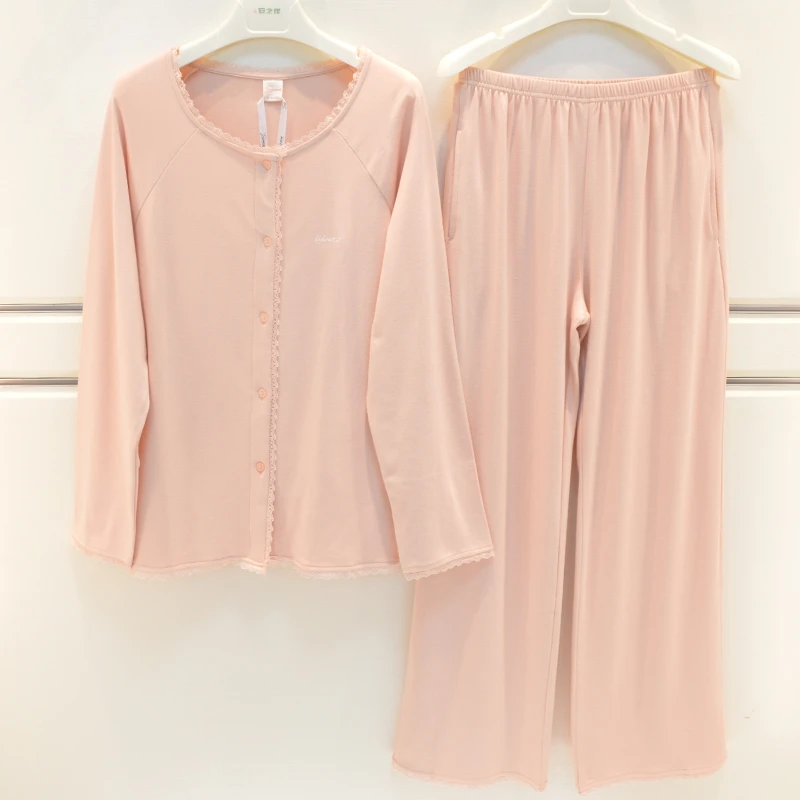 伊姿娇娜睡衣秋季女士莫代尔棉家居服YA31661