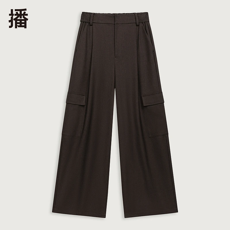 【达人专属】播休闲裤女商场同款学院风小个子宽松阔腿裤BDQ9KD1960