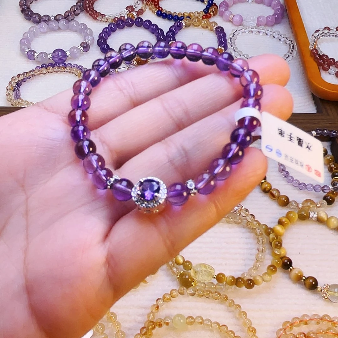 手链水晶未镶嵌紫水晶6