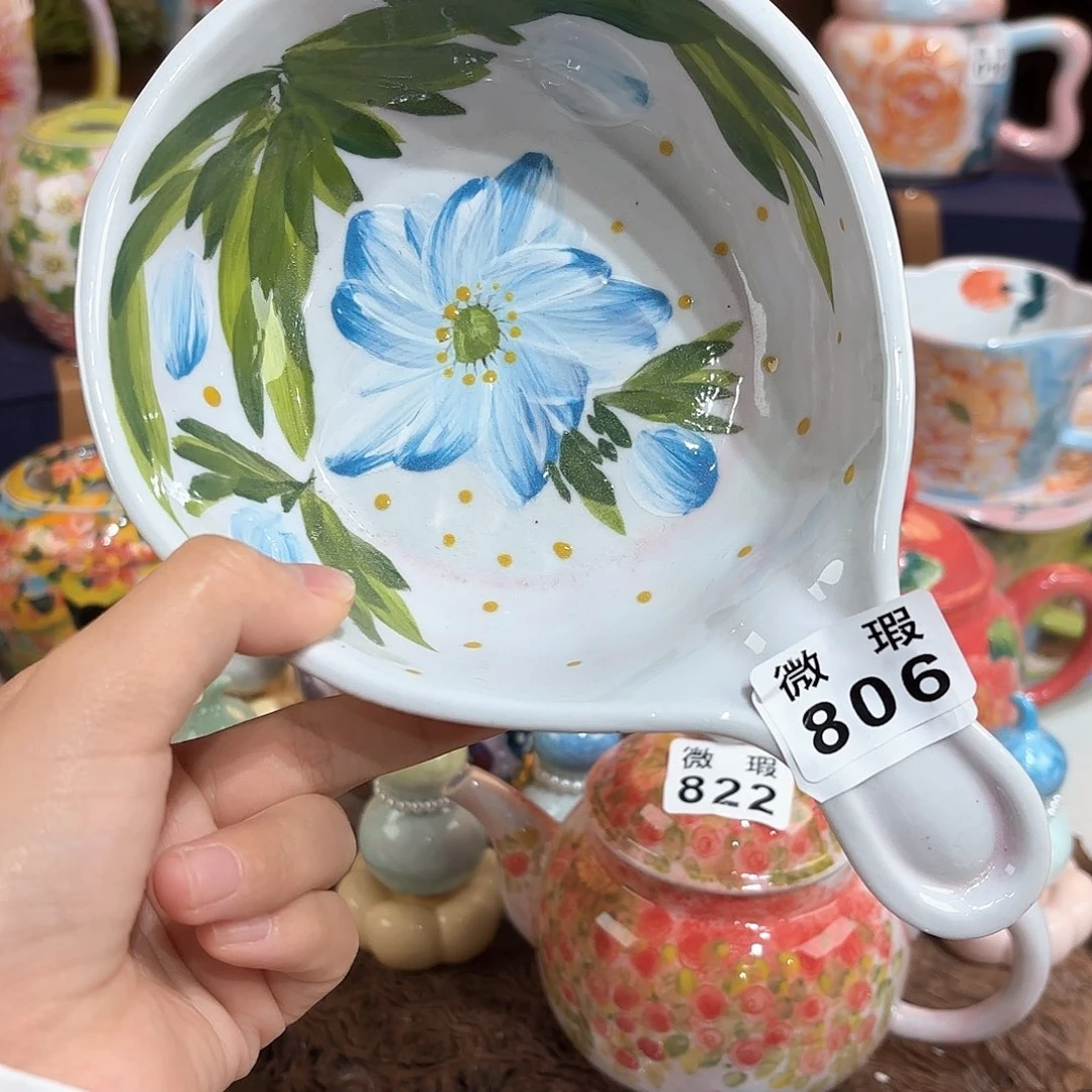景德镇手绘高温釉下彩陶瓷茶具