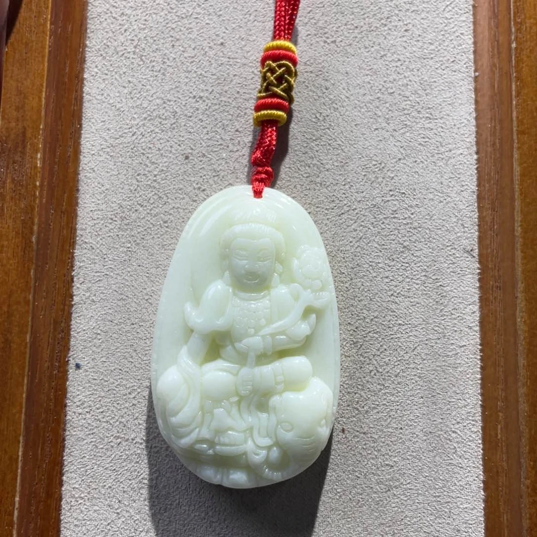 蓝田玉（蛇纹石化大理石玉）颈饰未镶嵌加****流