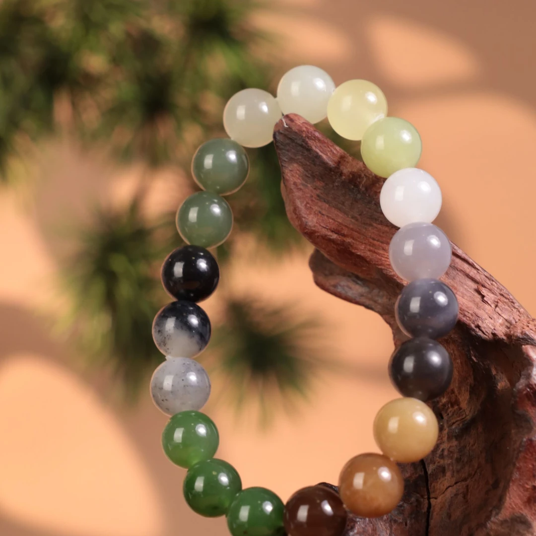 【上海友谊商店】XR0775和田玉多宝手链【多样性发一】