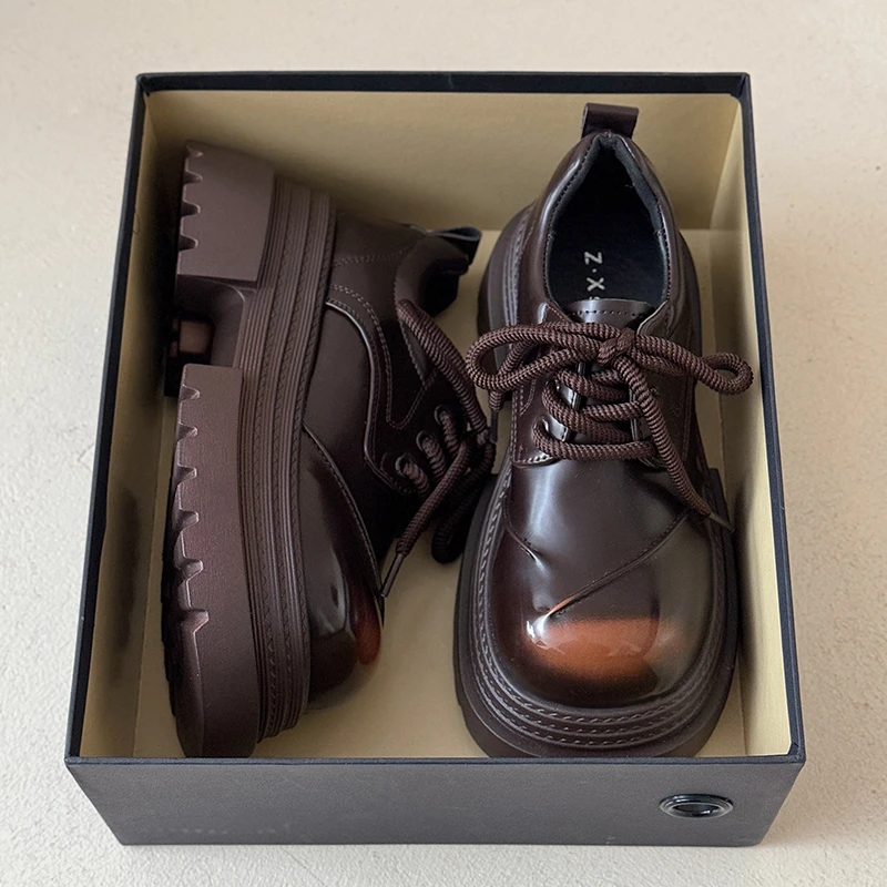 001-100女鞋按主播编码下单英伦风厚底松糕乐福鞋女百搭