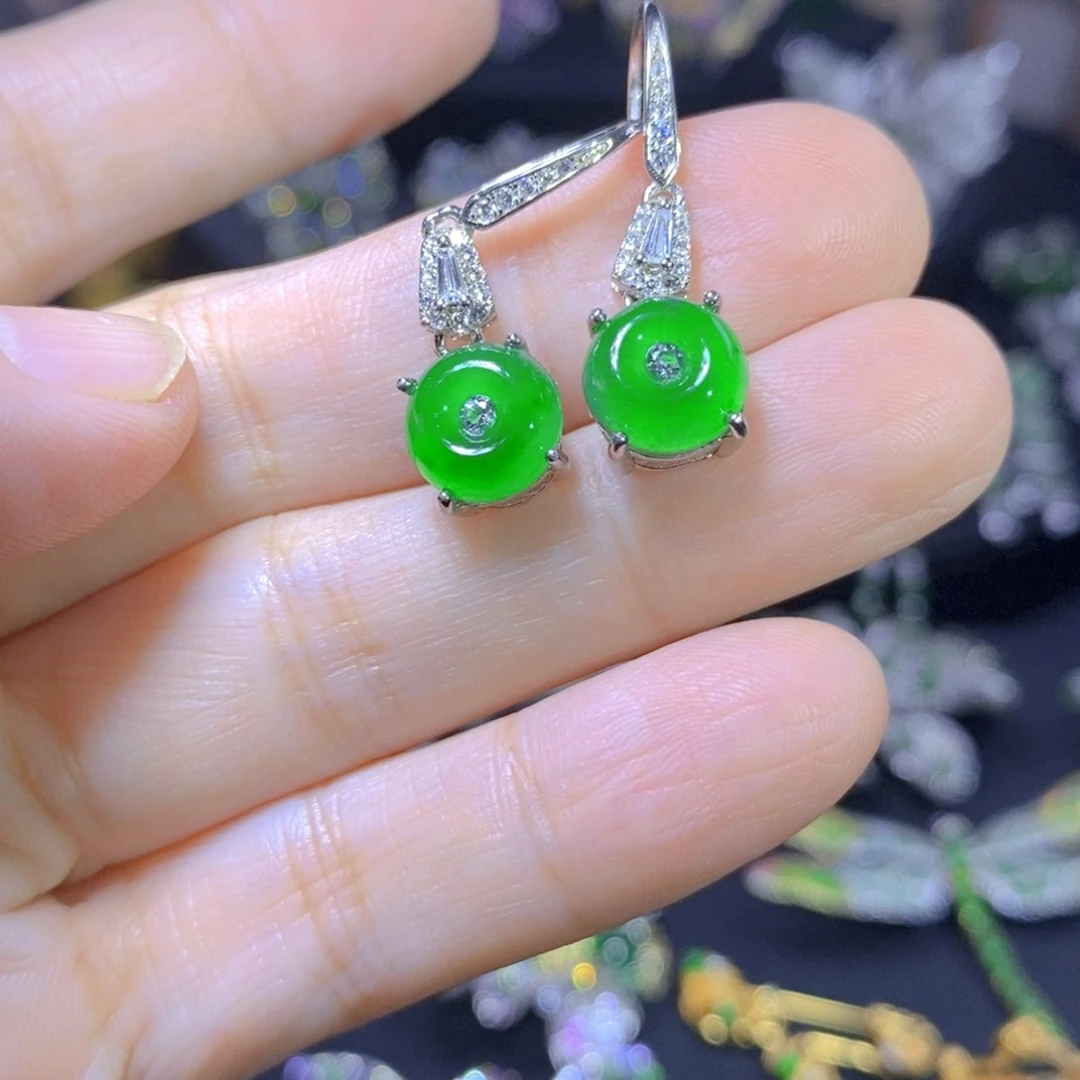 翡翠银S925镶嵌颈饰天然翡翠