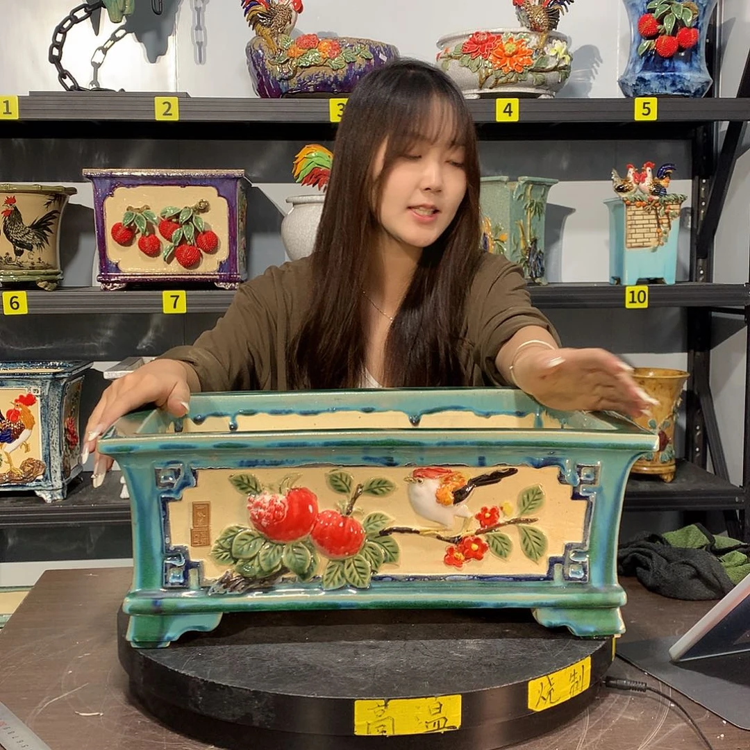 逍****高温烧制石湾盆花盆瑕疵