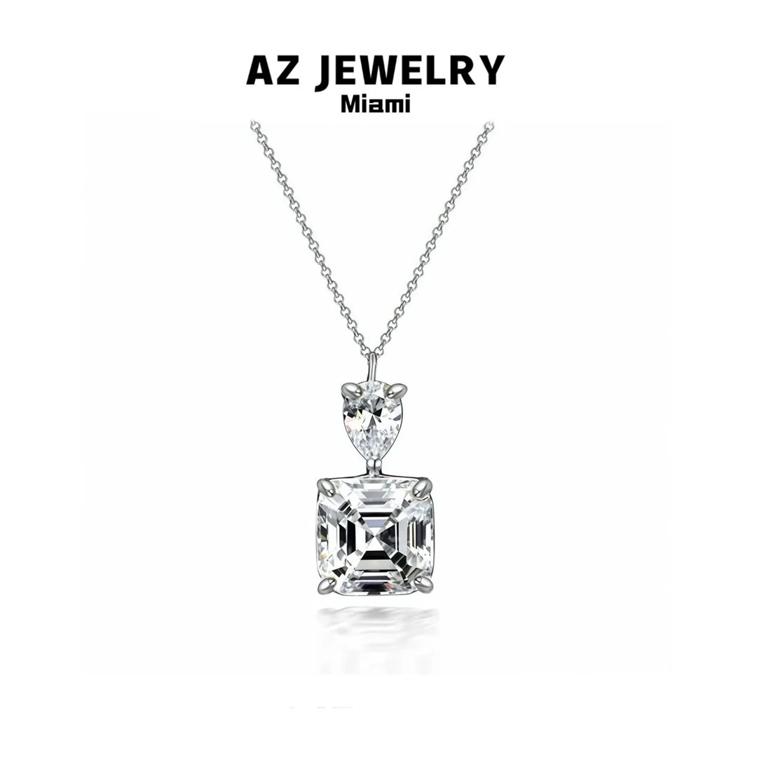 坠链均925银合成锆石 【银河方糖】简约百搭阿斯切项链轻奢饰品通勤