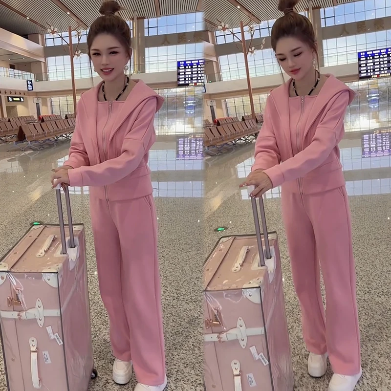 2025秋季新款时尚显瘦气质网红高档套装女高级百搭宽松大码两件套