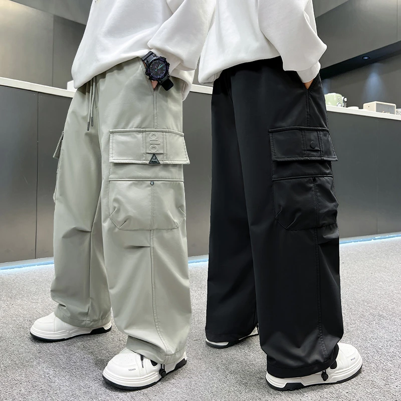 男童裤子薄款2025新款中大童炸街痞帅秋装儿童装春秋工装裤休闲裤