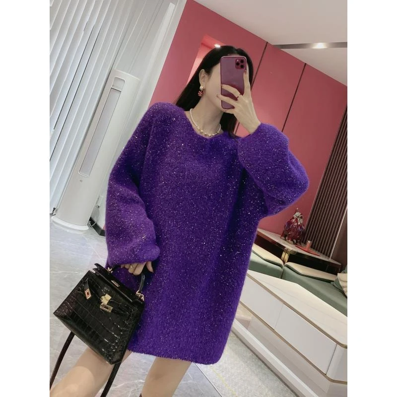 【长款满天星】长款宽松闪闪毛衣6049