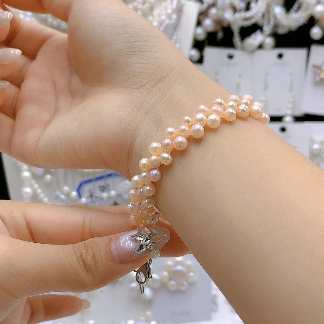 银S925镶嵌耳饰淡水珍珠