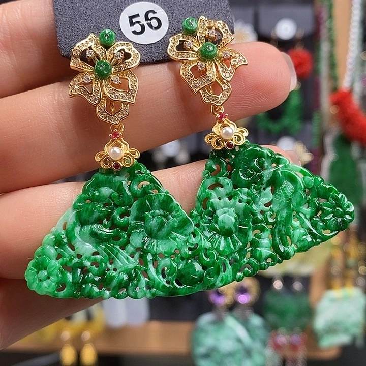 尤***慈翡翠未镶嵌耳饰翡翠