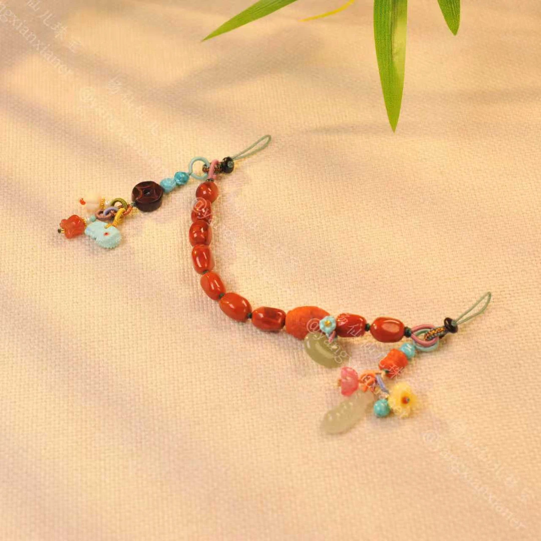 925银银制品 银镶多宝手机链-X505