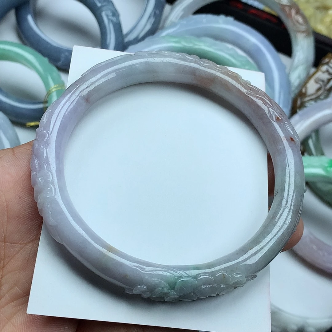 翡翠未镶嵌手镯天然翡翠63.2