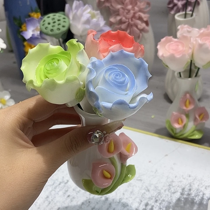 陶瓷纯手工捏花设计