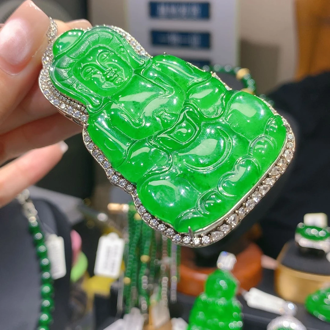 【闪购商品】颈饰银S925镶嵌翡翠6柒姐