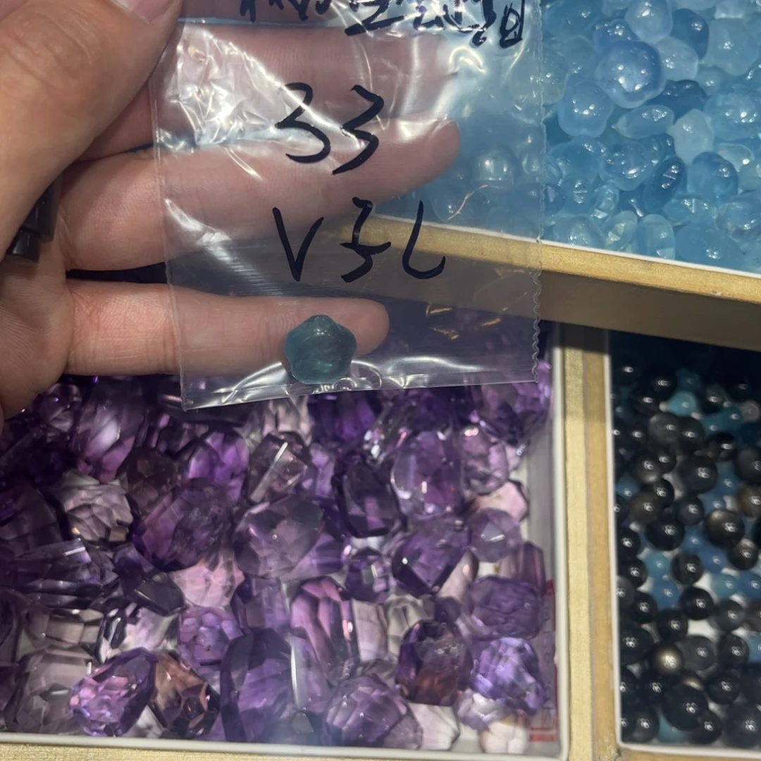 海蓝宝星星未镶嵌水晶秋****)