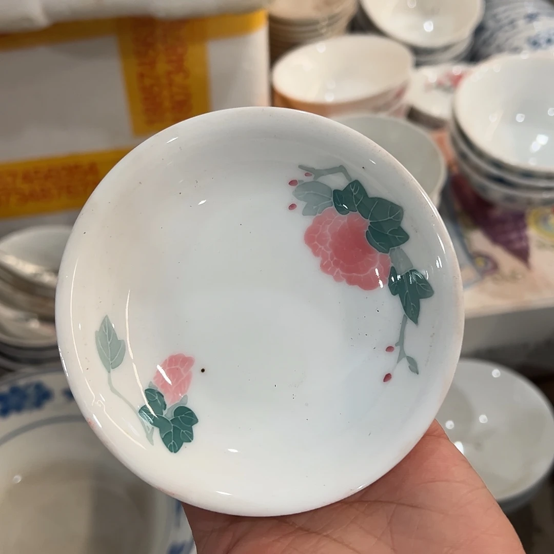 醴陵瓷直播供货基地手绘味碟10厘米