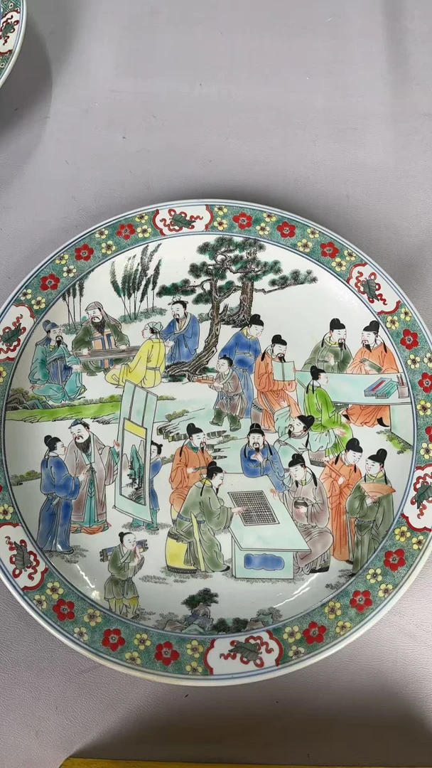景德镇陶瓷五彩赏盘E22