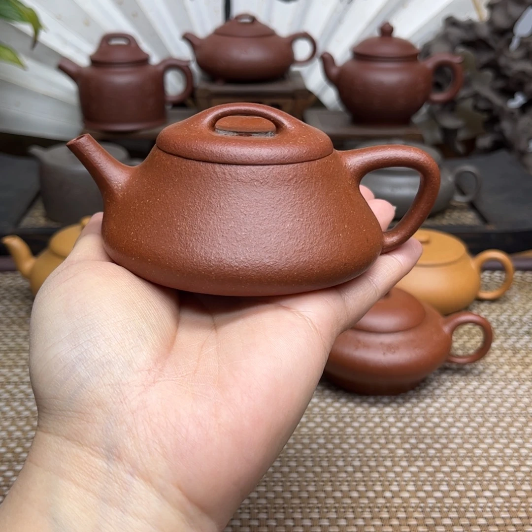 紫砂茶壶福利.纯红降坡全手160毫升左右