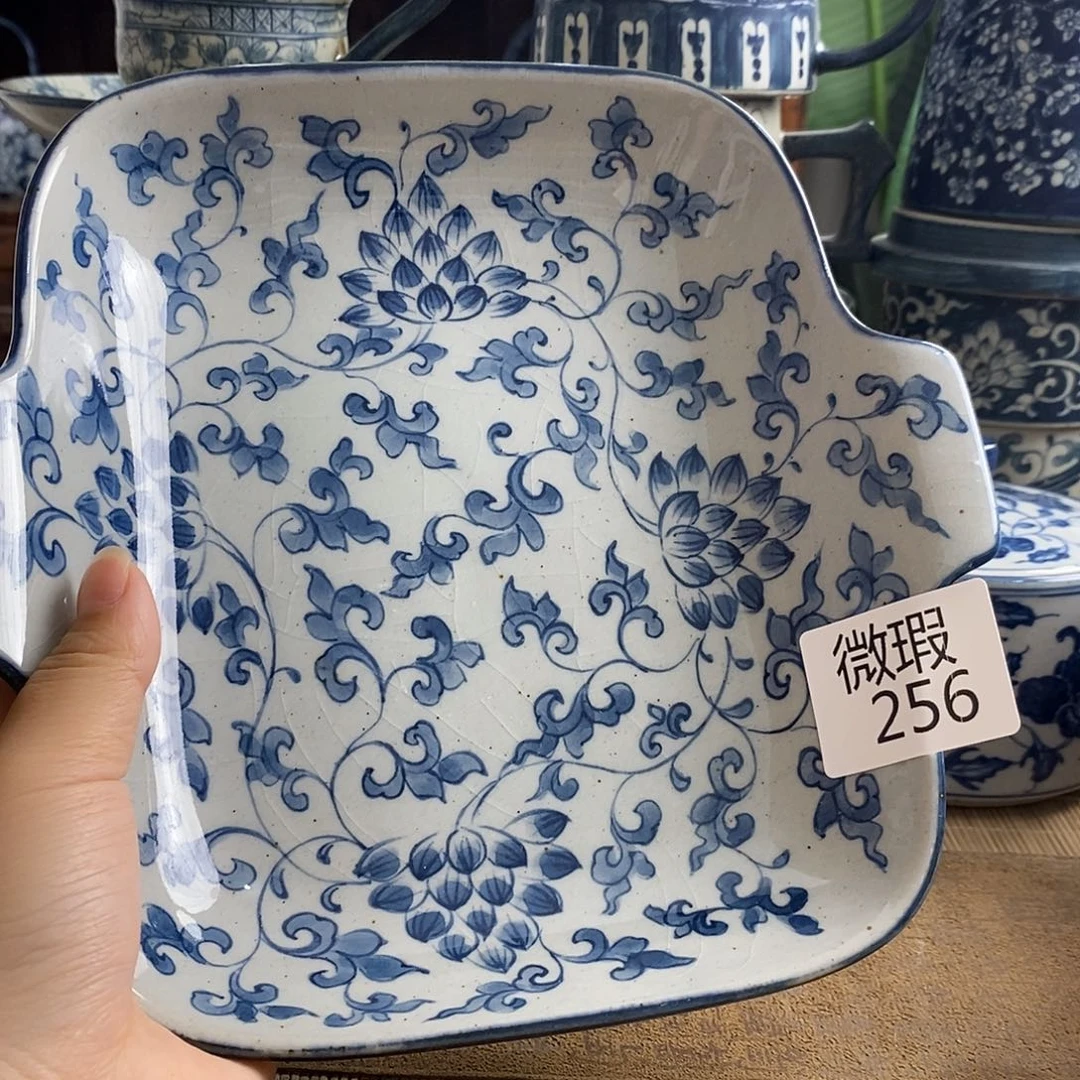 手工手绘青花高温陶瓷