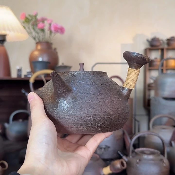 紫金陶老岩泥草木灰复烧朝天把