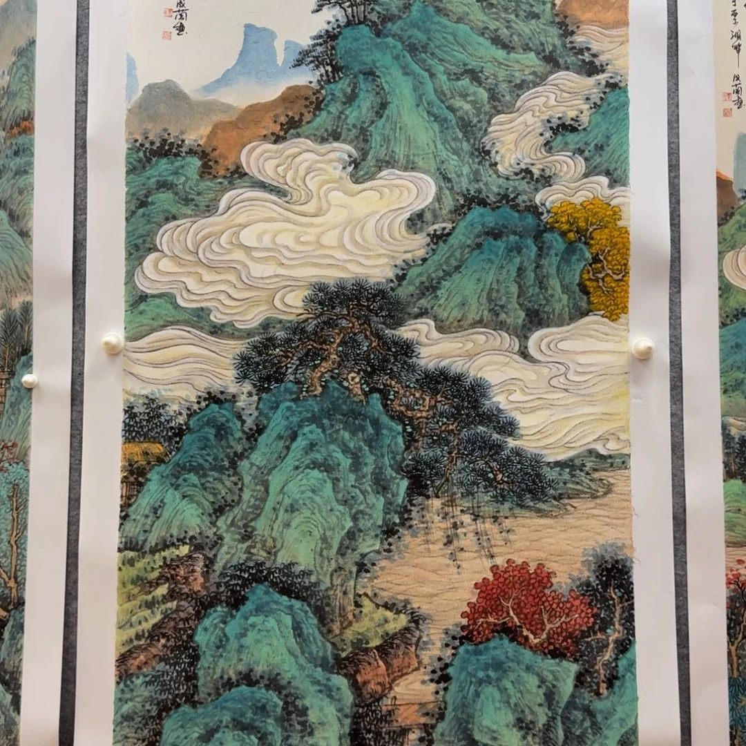 国画叶成兰四尺作品山水