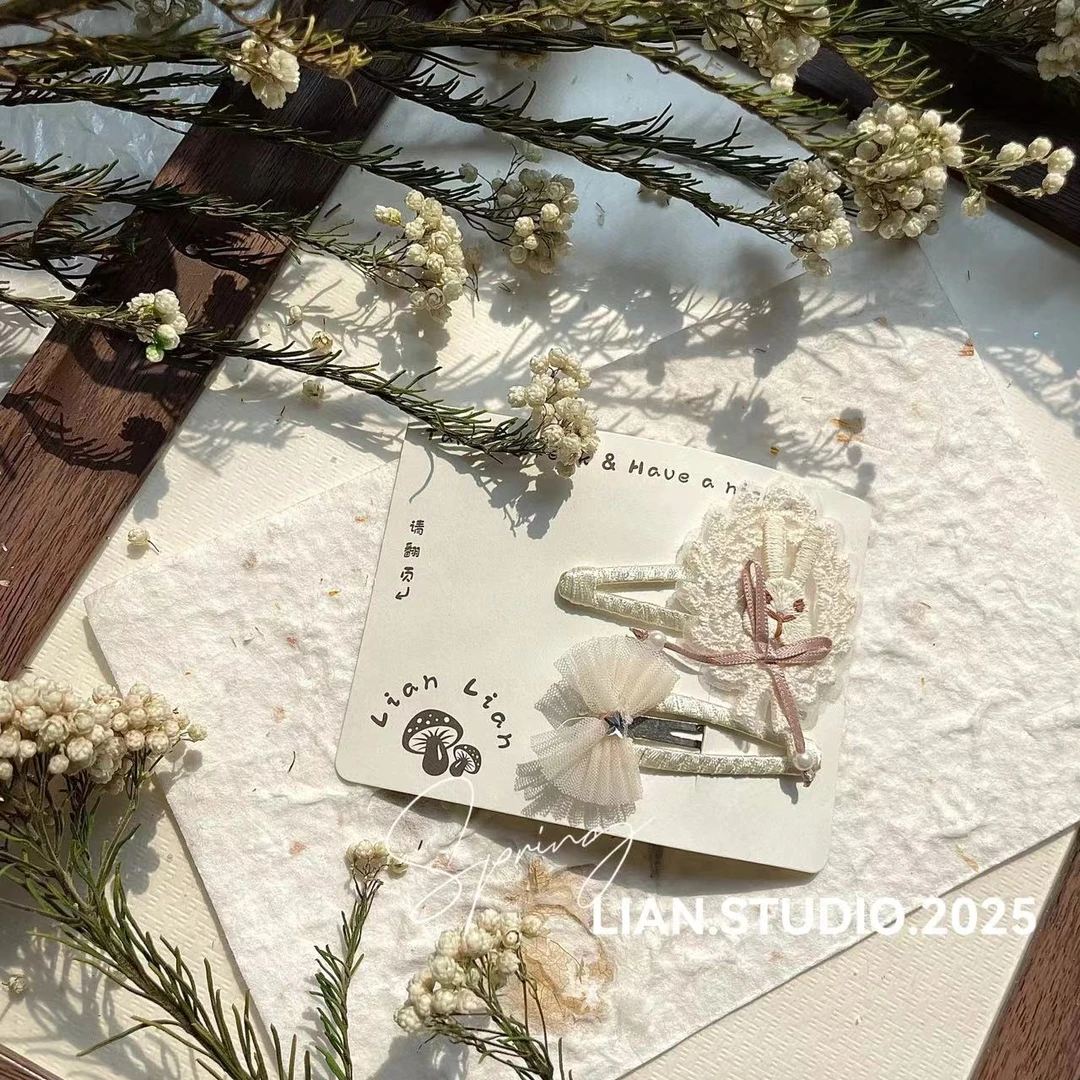 刺绣小兔纱 全店凑满19.9包邮 Lian家 掰掰夹 B-051