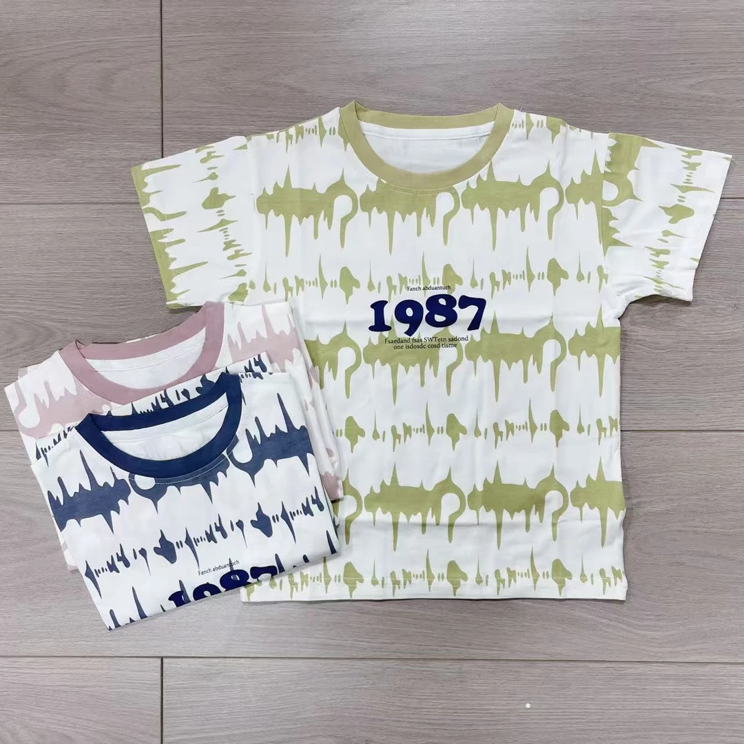 男童夏季圆领短袖T恤男孩半袖百搭套头上衣 75220