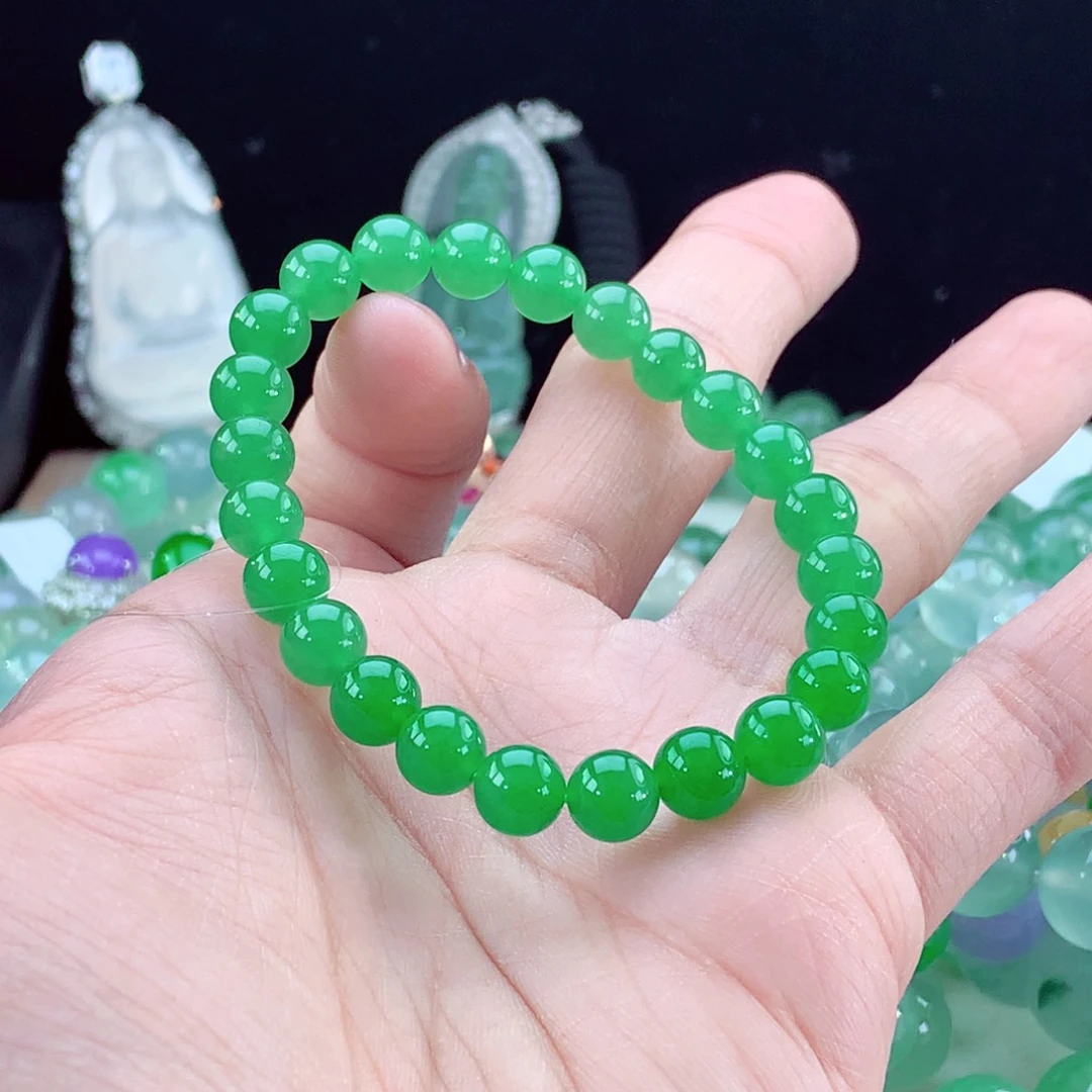 翡翠手链未镶嵌卡8