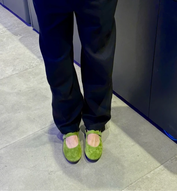 高品质手工牛皮单鞋丽珍极简row风奶奶鞋