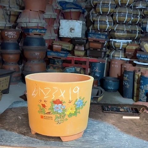 紫砂花盆桶盆一个