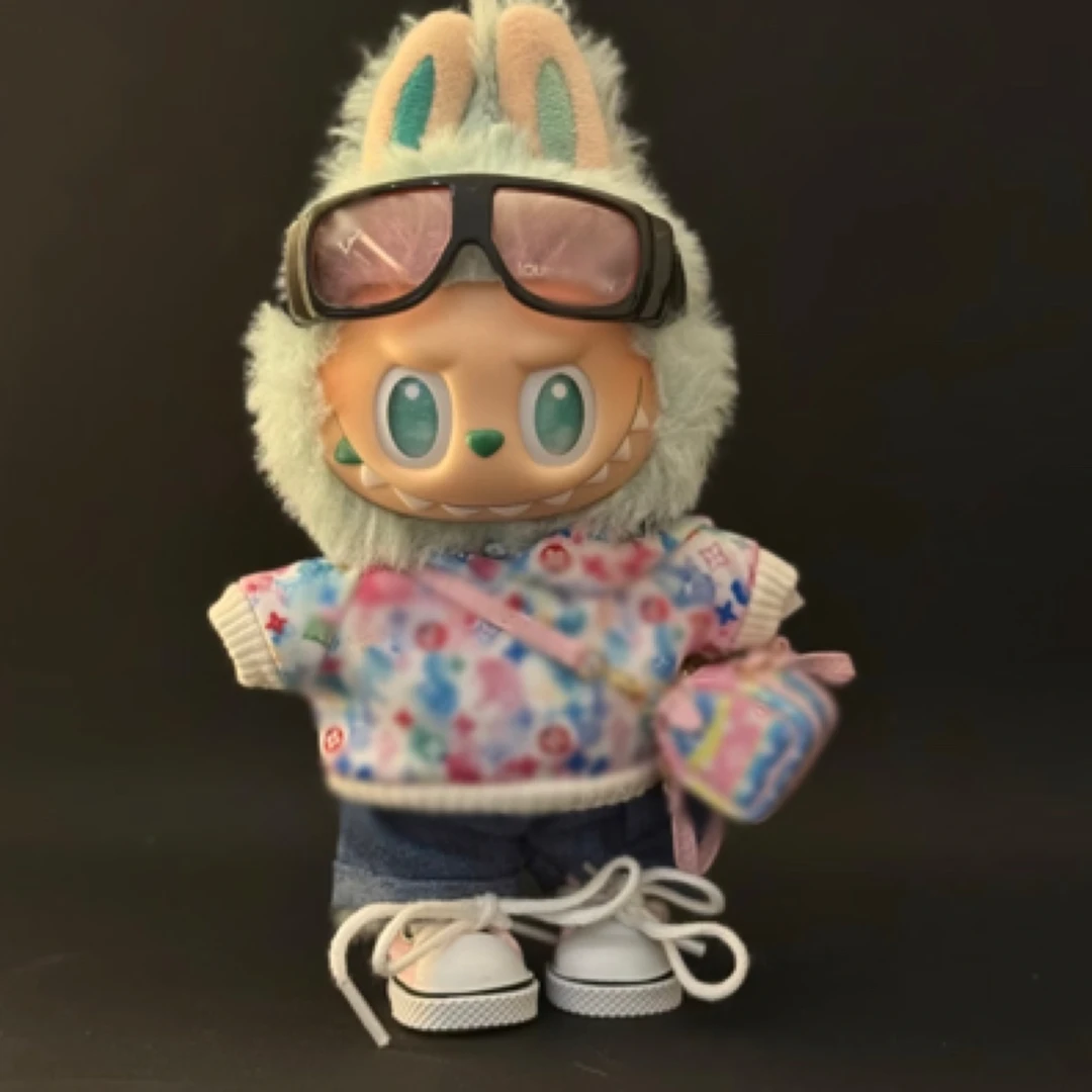 Labubu 拉布布娃衣 驴三彩穿搭卫衣套装 [一二三代通用 仅娃衣]