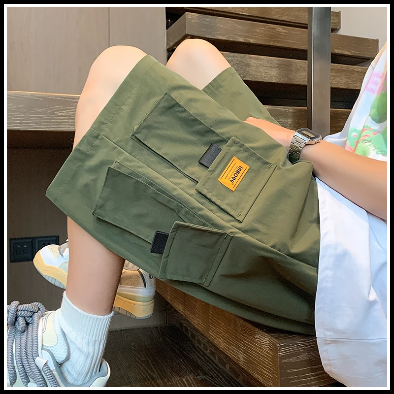 潮牌工装休闲短裤男生2025新款夏季薄款美式高街宽松百搭五分裤子