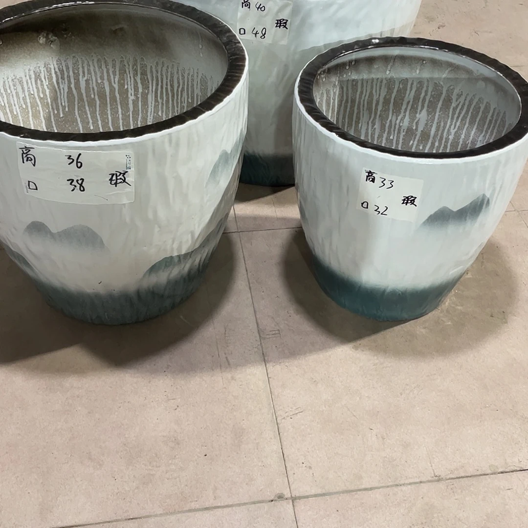 大山水画套三搭配托盘微瑕