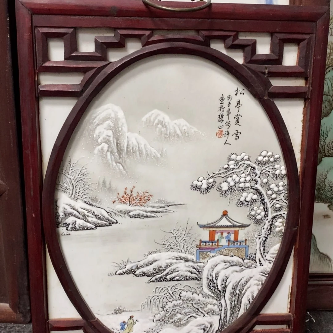 瓷片景德镇瓷板画柴窑烧制