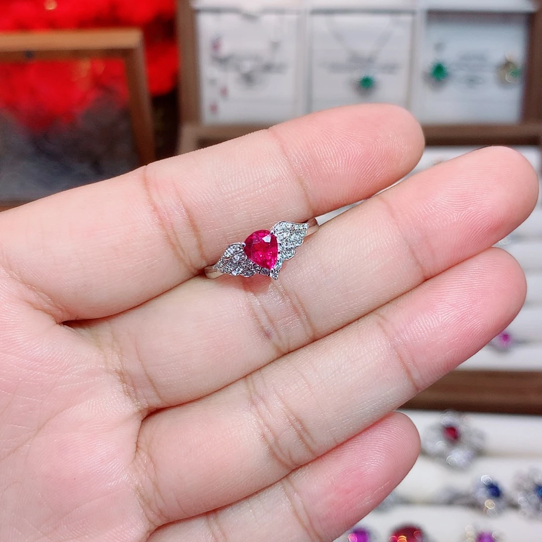 戒指18K金镶嵌碧玺0.63ct/七天无理由