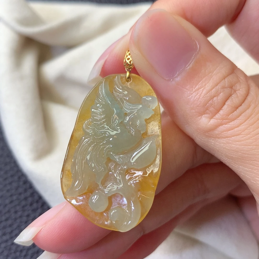 【闪购商品】吊坠(赠链)18K金镶嵌翡翠