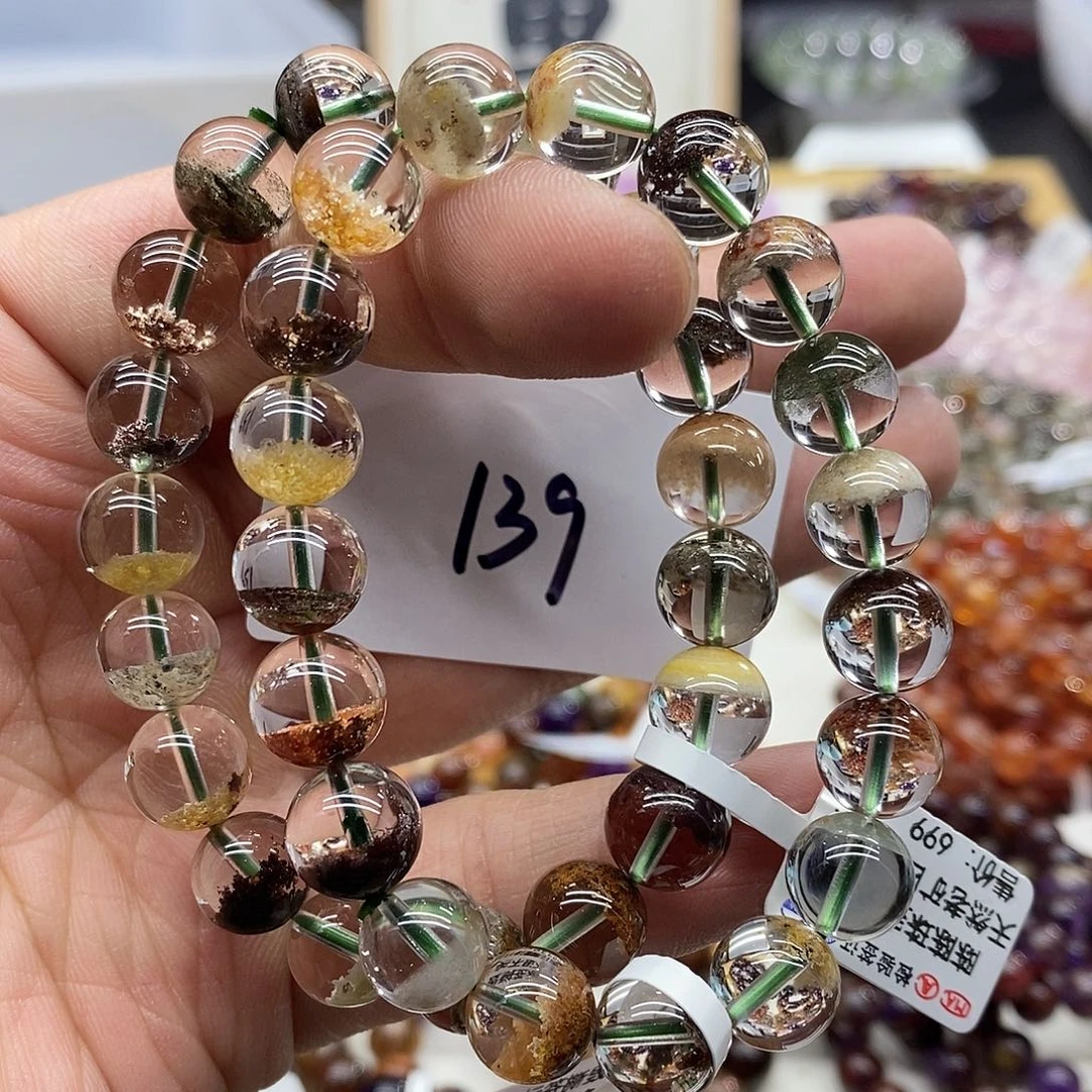 水晶手链未镶嵌多样性发货发一条