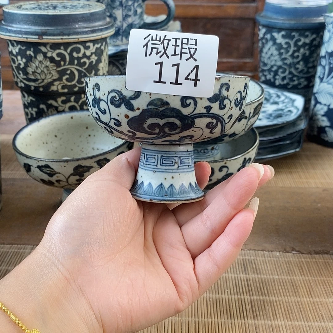手工手绘青花高温陶瓷