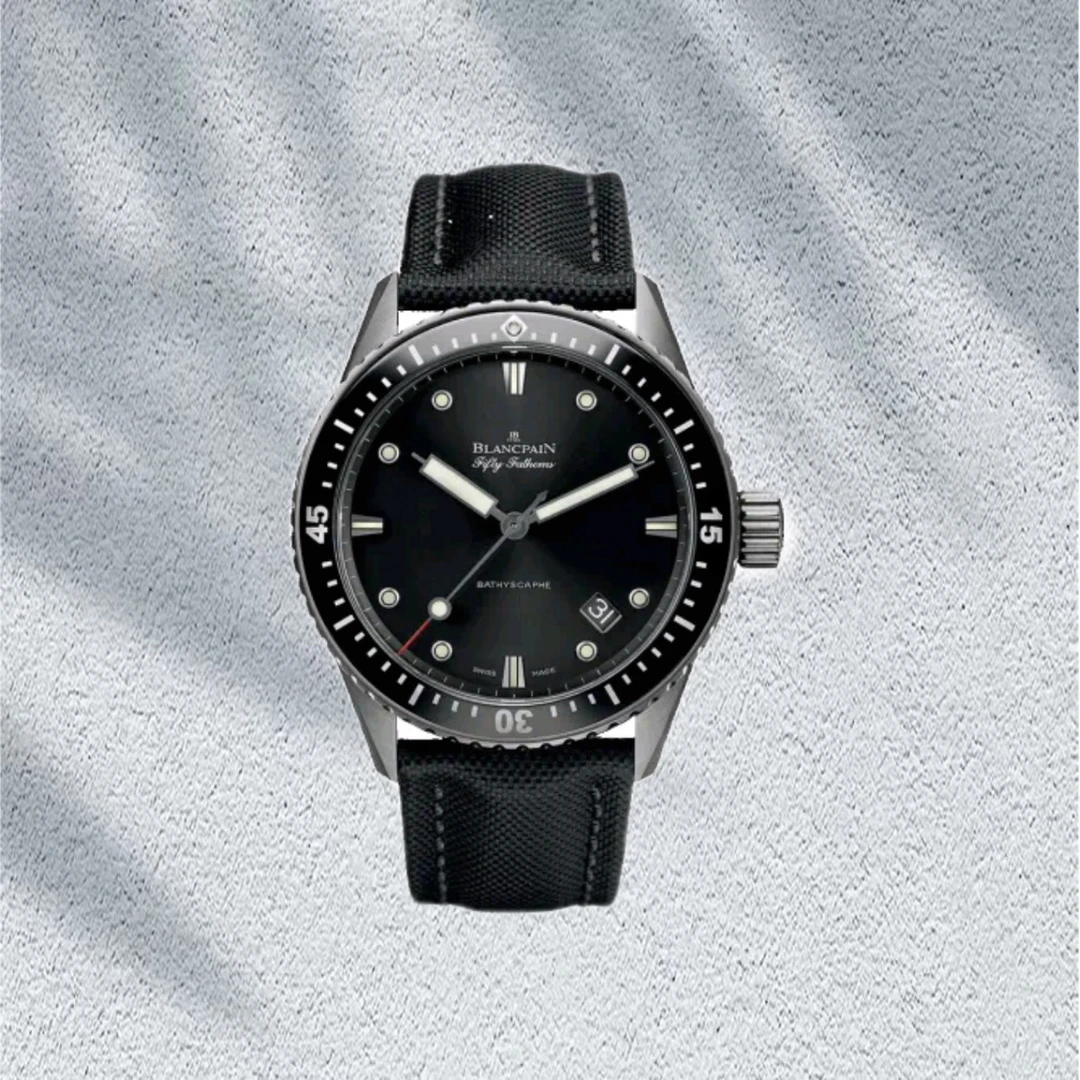 99新 宝珀 21年保卡 宝珀五十噚系列5000-1230-B52A腕表钛金属